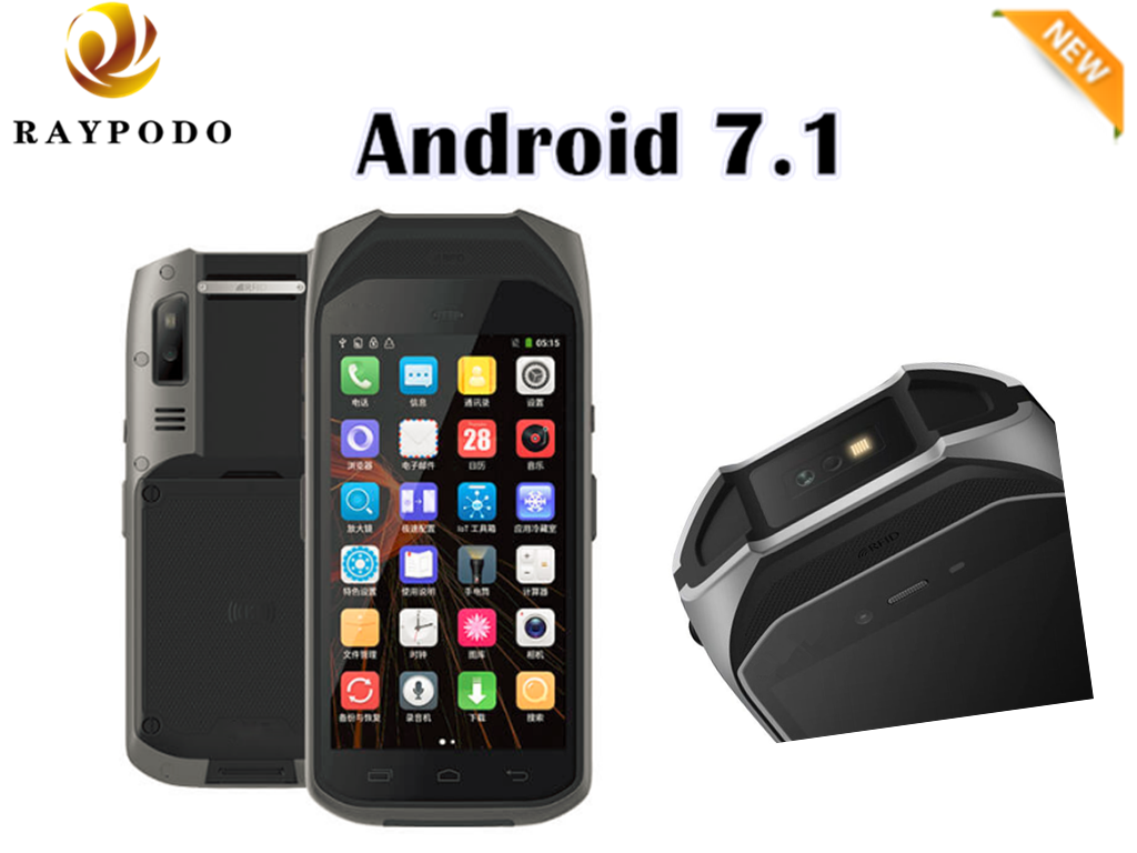 Raypodo OEM F880 PDA Barcode Scanner Devices, Support 1D / 2D UHF Function With Android 7.1 WIFI Rugged Handheld Data Collection Devices Raypodo F880 PDA