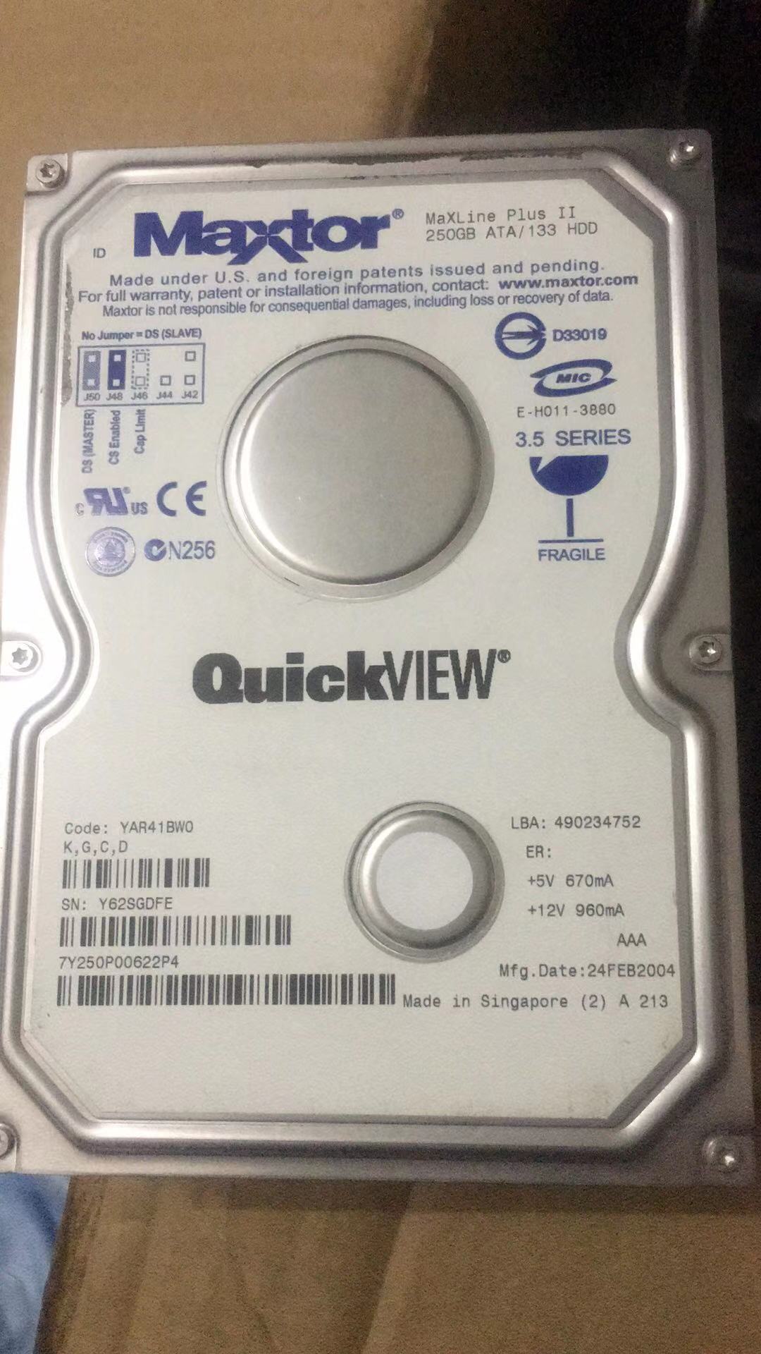Refrubished 3.5" IDE / PATA HDD With Capacity 250GB 320GB 500GB HDD 微信图片 202104080027101 Raypodotech