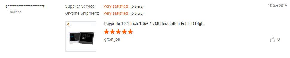 10.1 inch tablet from Thailand customer feedback 1 Raypodotech