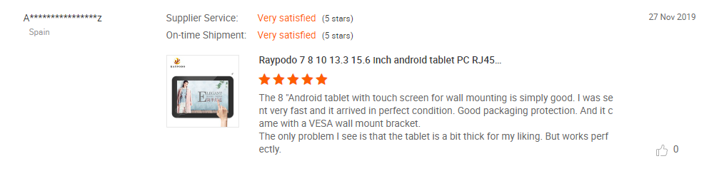 Mount PoE Tablet