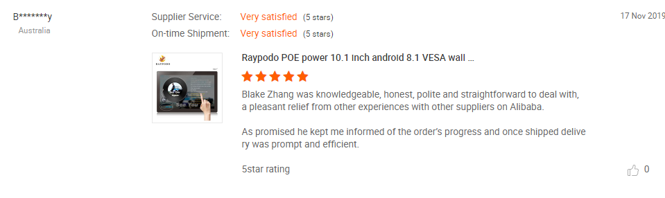 Mount tablet 10.1 inch from Australia customer feedback 1 Raypodotech