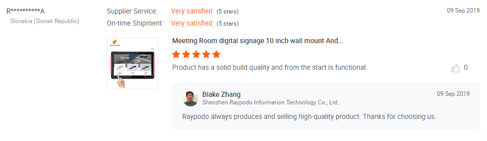 Raypodo meeting tablet from Slovakia customer feedback 1 Raypodotech