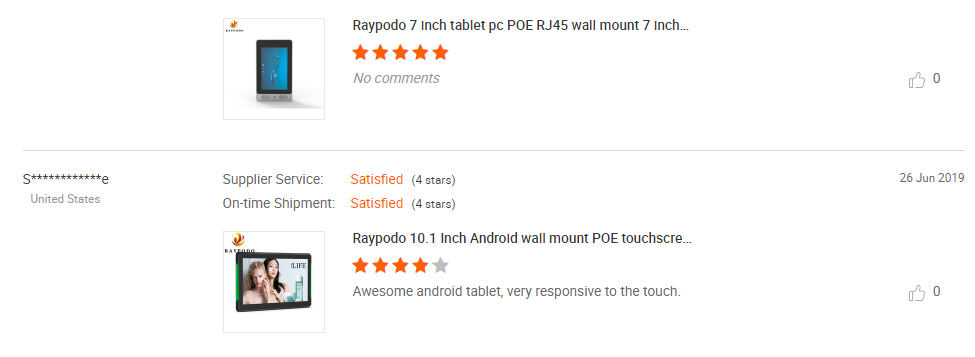 Raypodo meeting tablet with led light from USA customer feedback 1 Raypodotech