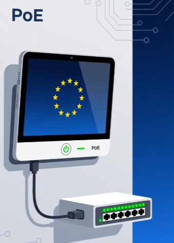 Battery free wall mount tablet, Enterprise long term operation, Zero maintenance cost