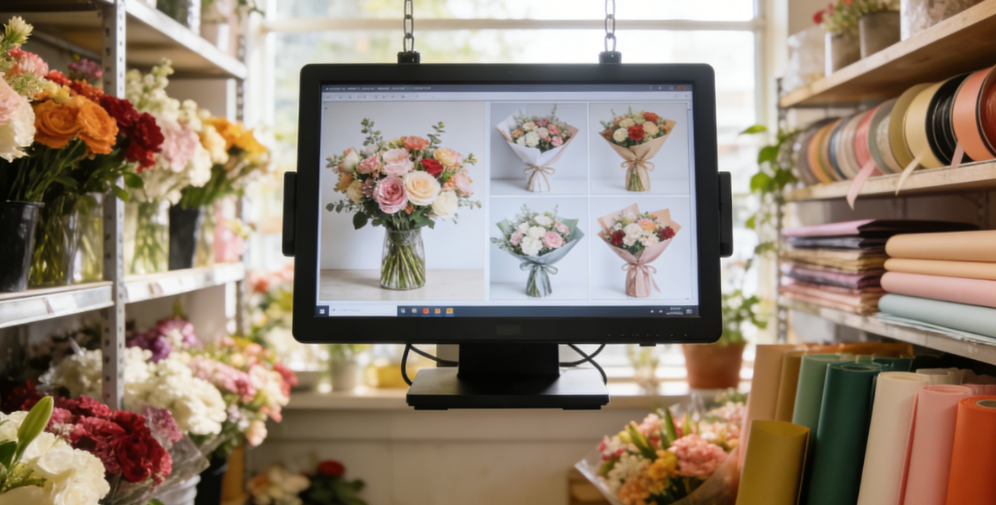 Transform Florist Experiences – Powerful Indoor Fixed Display | Raypodo Indoor fixed display