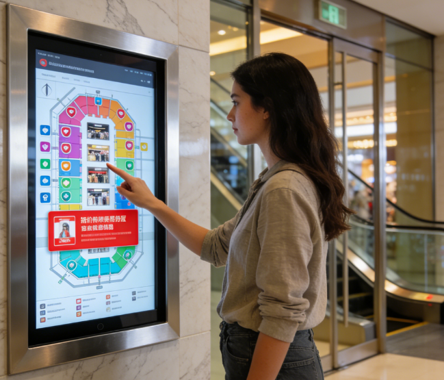 Elevate Visitor Experiences with Interactive Mall Directory Tablet | Raypodo Mall directory tablet