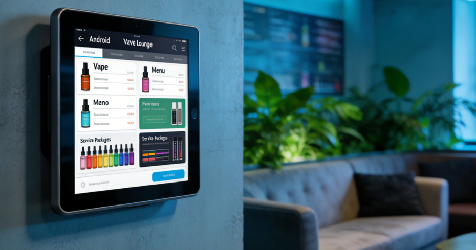 Elevate Service! Vape Lounge Service Menu With Poe Android Tablet | Raypodo Vape lounge service menu
