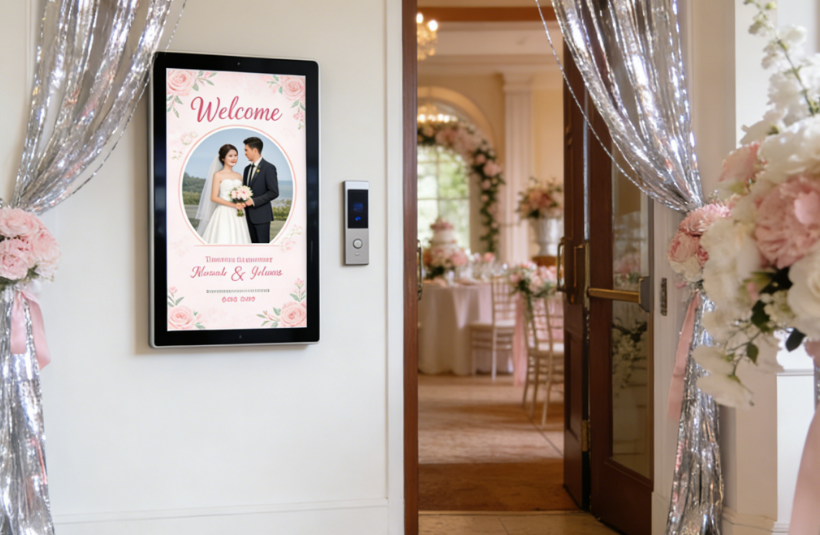 Wedding digital signage tablet
