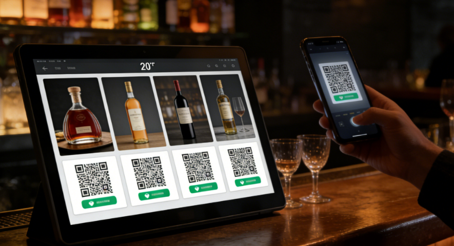Elevate Tasting! Wine Bar Tasting Menu With Large Screen Tablets | Raypodo Wine bar tasting