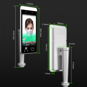 Raypodo 8-inch Face Recognition Terminal, RK3568 chipset, 2GB+32GB memory, Android 11, face recognition terminal, IP64 access control, mask recognition terminal, multi-installation terminal